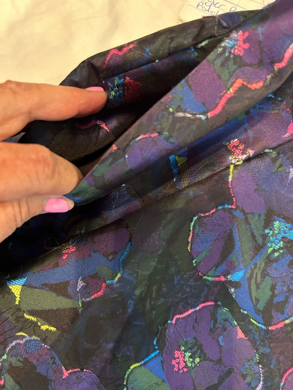 kate spade Black Midi Skirt with Purple & Blue Floral Print - Picture 12 of 13